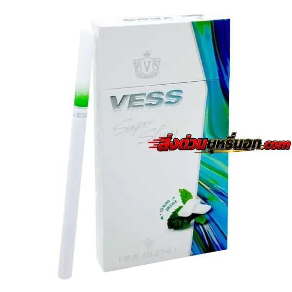 บุหรี่นอก Vess เวส Gum Mint หมากฝรั่ง มวนสลิม ส่งด่วน