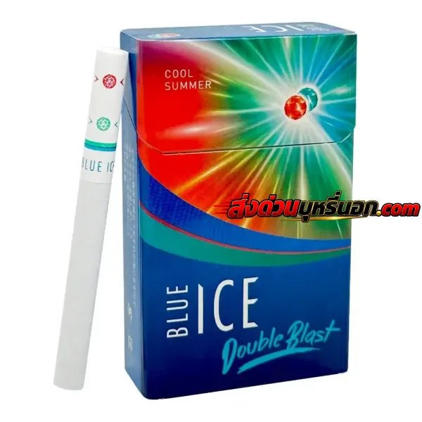 บุหรี่นอก Blue Ice Double Blast (2 เม็ดบีบ) บลู ไอซ์ บลาสท์ ส่งด่วน