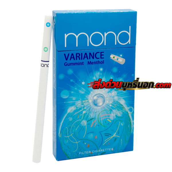 บุหรี่นอก Mond ม่อน มิ้นหมากฝรั่ง ฟ้า มวนสลิม (2 เม็ดบีบ) ส่งด่วน