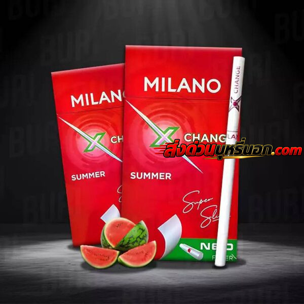บุหรี่นอก Milano มิลาโน่ แตงโม มวนสลิม (1 เม็ดบีบ) ส่งด่วน